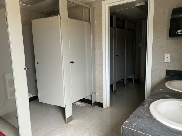 Heated and Air Conditioned 12x40 Skidded Lavatory for Rent in Western Canada