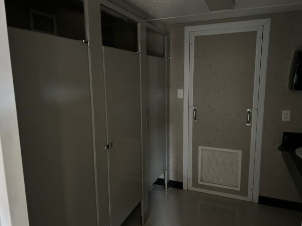 Heated and Air Conditioned 12x40 Skidded Lavatory for Rent in Western Canada