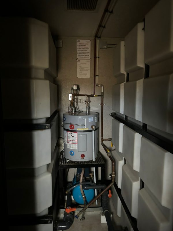 Heated and Air Conditioned 12x40 Skidded Lavatory for Rent in Western Canada