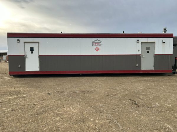 Heated and Air Conditioned 12x40 Skidded Lavatory for Rent in Western Canada