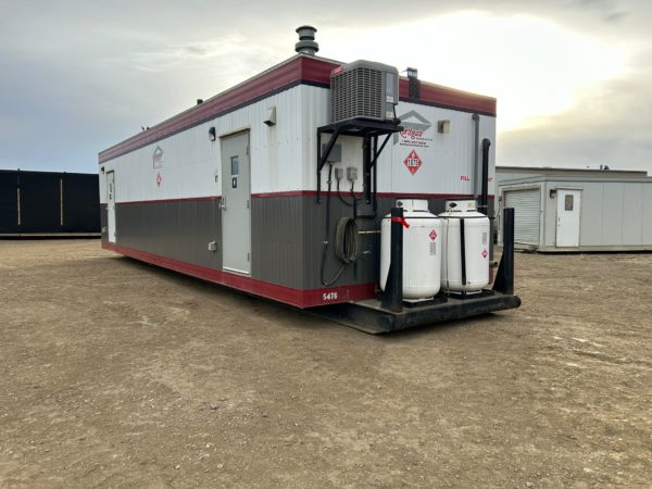 Heated and Air Conditioned 12x40 Skidded Lavatory for Rent in Western Canada