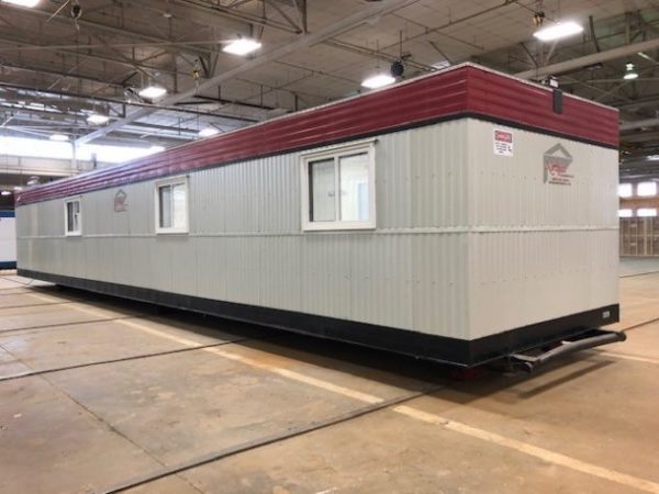 12x60 Skid Mounted Open Office with SC Washroom and Coffee Bar