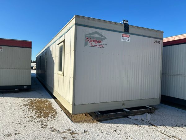 Heated and Air Conditioned 12x60 Skidded Office Trailer for Rent