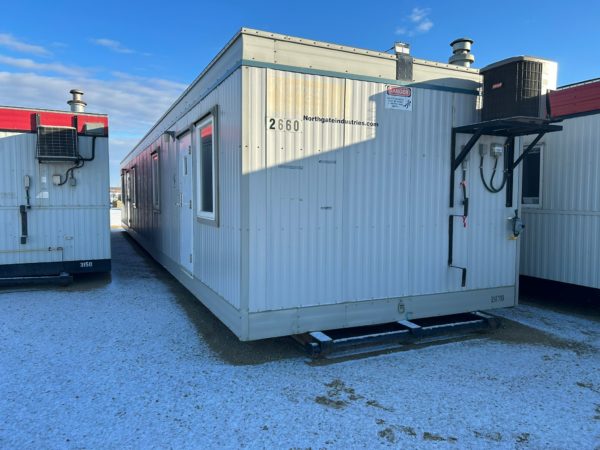 Heated and Air Conditioned 12x60 Skidded Office Trailer for Rent
