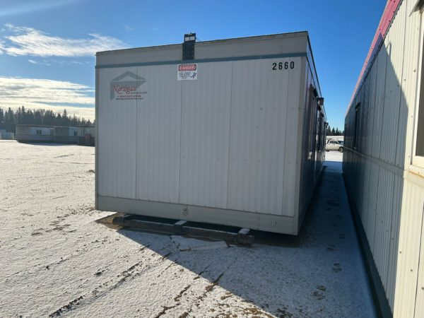 Heated and Air Conditioned 12x60 Skidded Office Trailer for Rent