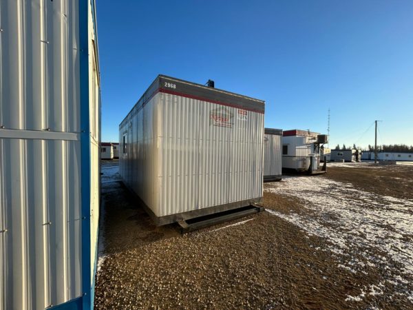 Heated and Air Conditioned 10x24 Skidded Office Trailer for Rent