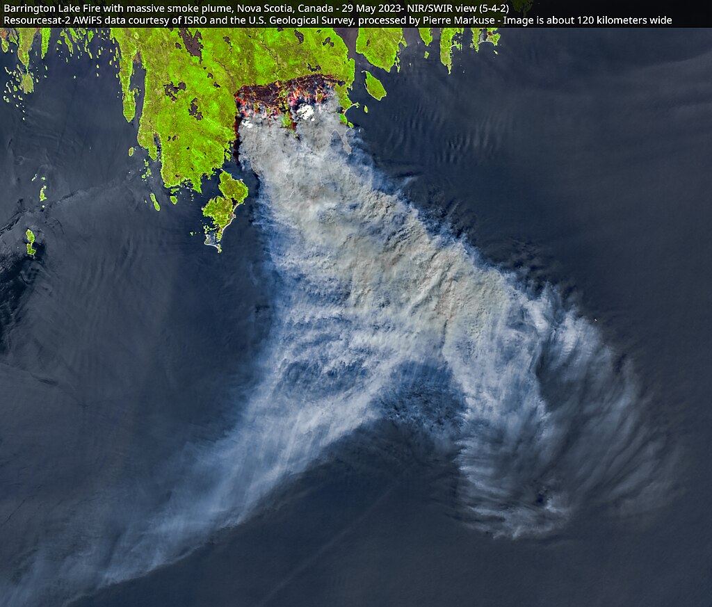 Nova Scotia Wildfires from Space