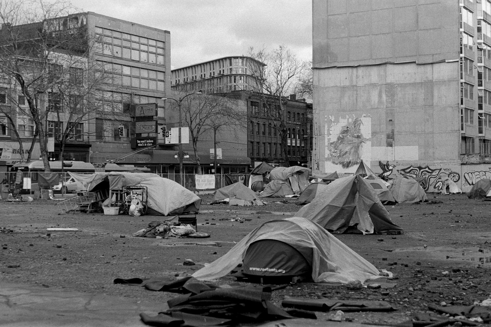 Homeless Encampment Toronto Ontario Canada